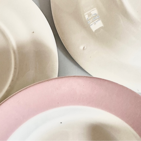 Homer Laughlin 50s Vintage Pink Radiance Wheat 6 pieces, 2 x Soup Salad … - Picture 5 of 5